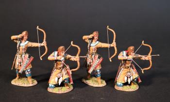 Image of Scythian Female Foot Archers (2 standing fired, 2 kneeling with nocked arrow ready to fire), The Scythians, Armies and Enemies of Ancient Greece and Macedonia--four figures