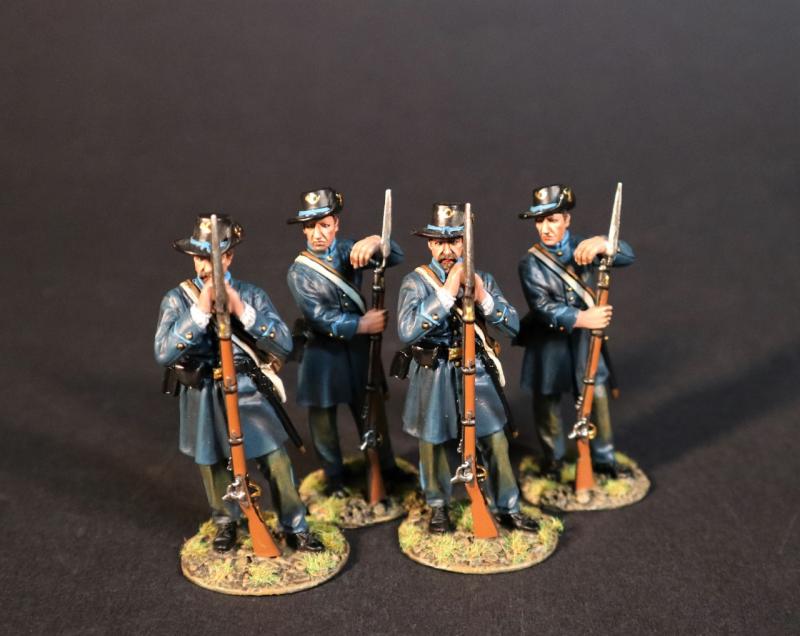 Four Infantry Standing (2 each of CS5V-04 and CS5V-05), Co. L, West Augusta Guards, Staunton, 5th Virginia Regiment, The Army of the Shenandoah, The First Battle of Manassas, 1861, ACW 1861-1865--four figures #1
