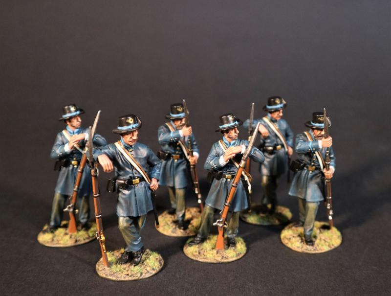 Six Infantry Standing (2 each of CS5V-06, CS5V-07, & CS5V-08), Co. L, West Augusta Guards, Staunton, 5th Virginia Regiment, The Army of the Shenandoah, The First Battle of Manassas, 1861, ACW 1861-1865--six figures #1