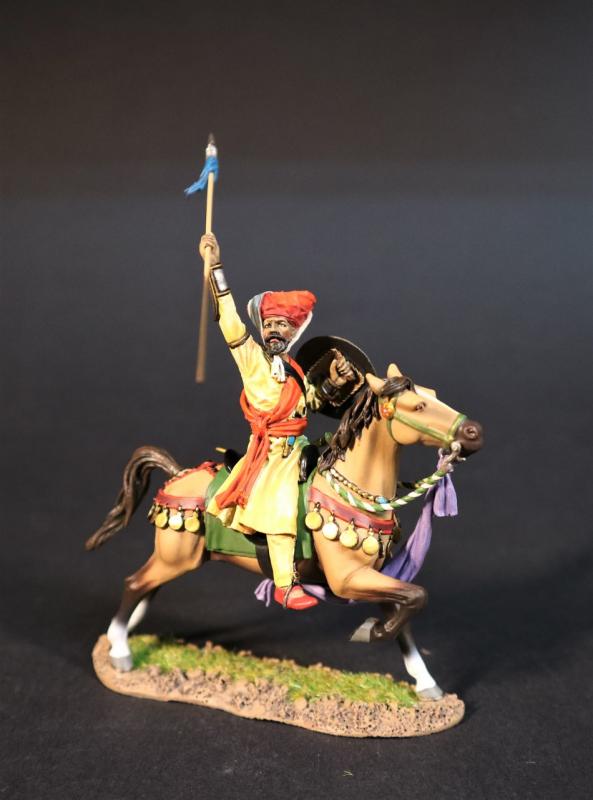 Sillidar Cavalry (spear raised to the sky), Maratha Cavalry, The Maratha Empire, Wellington in Indian, The Battle of Assaye, 1803--single mounted figure #1
