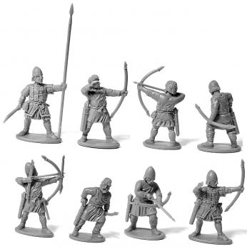 Image of Dark Age Archers & Slingers--makes 36 highly detailed 28mm plastic figures -- TWO IN STOCK!