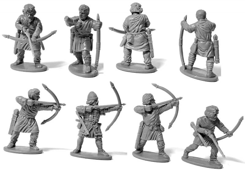 Dark Age Archers & Slingers--makes 36 highly detailed 28mm plastic figures #3