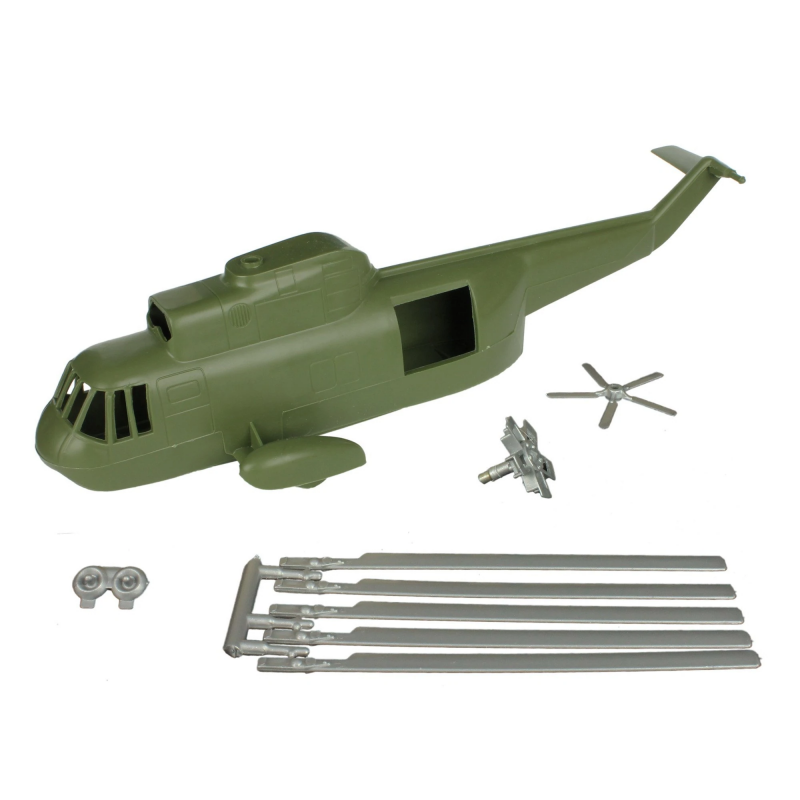 TimMee Plastic Army Men Helicopter Playset (Olive Green)--26 pieces #3