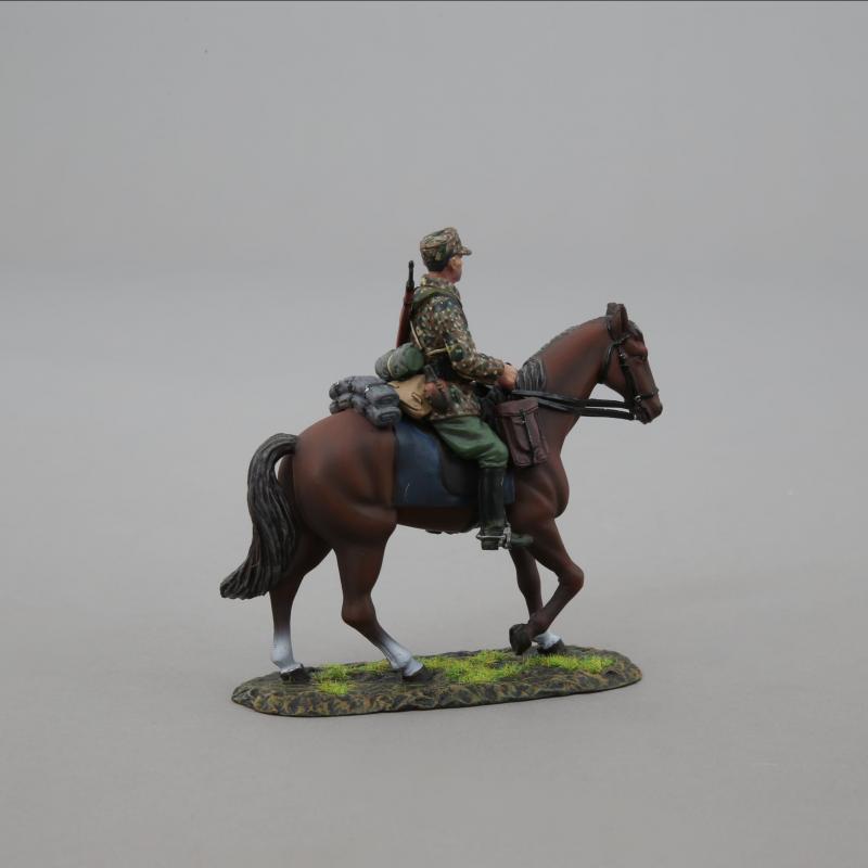 SS Cavalry Trooper (late war pea dot patter jacket)--single mounted figure--NINE IN STOCK. #2