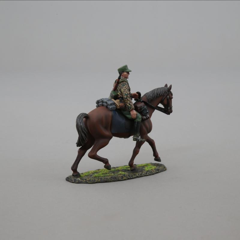 SS Cavalry Trooper with Arm Hanging Down (late war pea dot pattern jacket)--single mounted figure -- 10 Available! #2