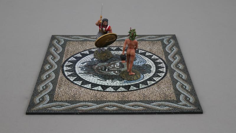 Small Mosaic Medusa Mat--24cm x 20cm--figures not included. #3