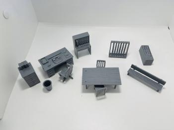 Navy HQ Furniture (12 pcs - gray) Navy HQ Furniture (12 pcs - gray) #14357