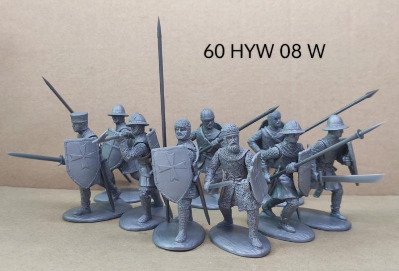 Foot Sergeants in Chainmail Armor (White Steel color)--makes 9 figures.  #1