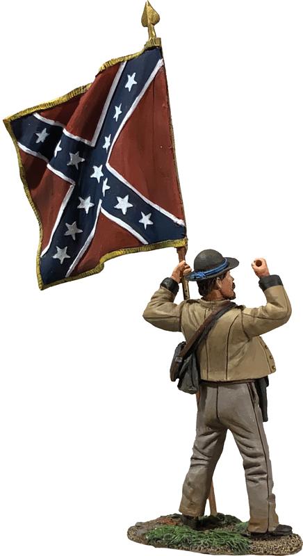 Defiant Confederate Infantry Waving ANV Flag--single figure #2