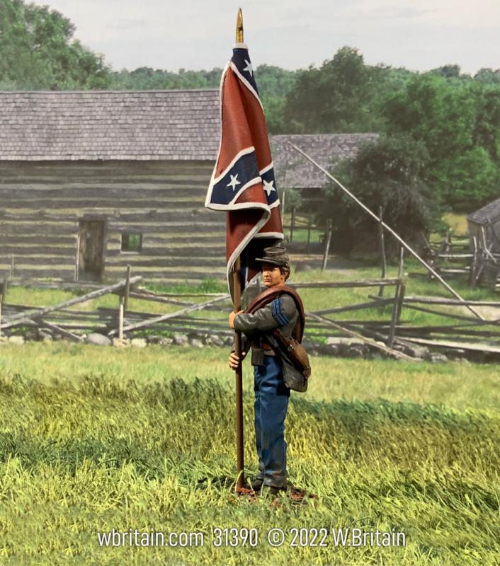 Confederate Army of Northern Virginia Flag at Rest--Single Figure #3
