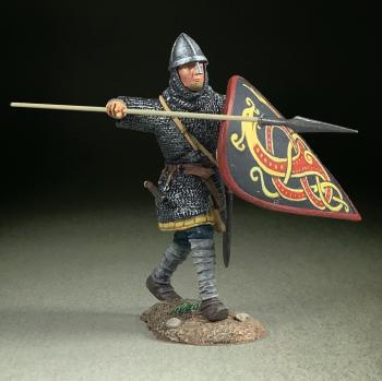 Image of “Edgard”, Saxon Defending with Spear and Kite Shield--single figure