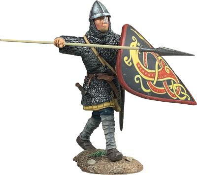 “Edgard” Saxon Defending with Spear and Kite Shield--single figure #2