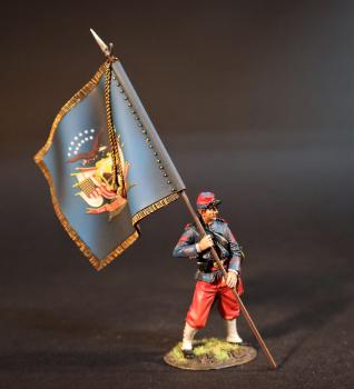 Image of Line Infantry Standard Bearer with Regimental Standard, The 14th Regiment New York State Militia, The First Battle of Bull Run, 1861, The ACW--Single Figure