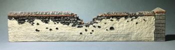 Stucco Stone Wall with Damage--3 in. H x 13.5 in. L x 0.75 in. W Stucco Stone Wall with Damage--3 in. H x 13.5 in. L x 0.75 in. W #46126