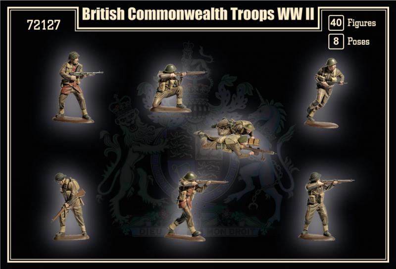 WWII British Commonwealth Troops--40 Figures in 8 poses #1
