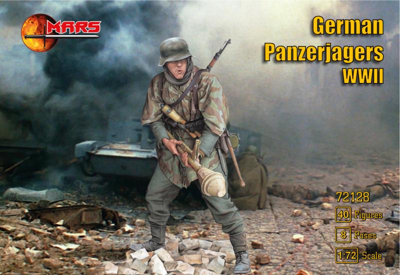 WWII German Panzerjagers--40 Figures in 8 poses #1