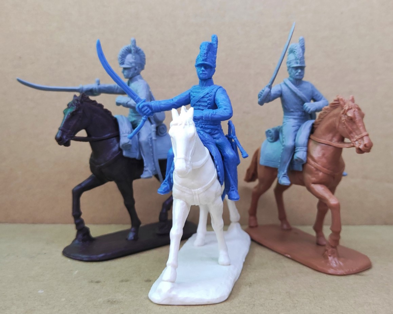 Canadian Light Dragoons (War of 1812)--5 mounted figures including an officer and 4 troopers #2
