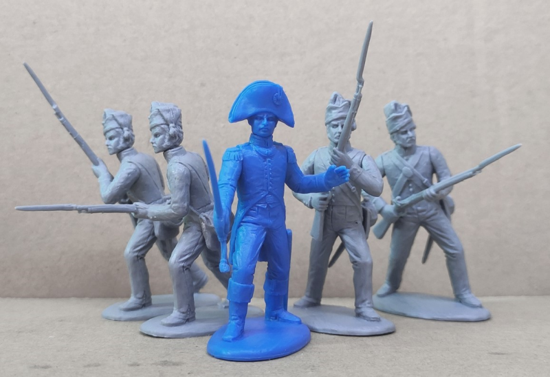 Peninsular War French Garrison Infantry (Guerrilla Actions in Spain, 1810)--nine figures (officer and 8 grenadiers) #2