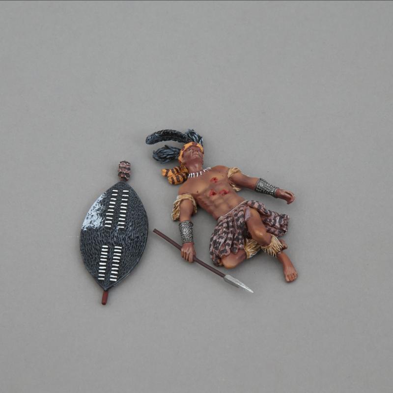 Dead Zulu--single figure with shield lying prone #1