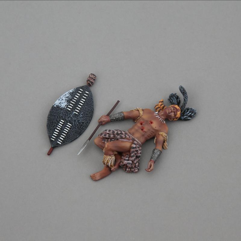 Dead Zulu--single figure with shield lying prone #2