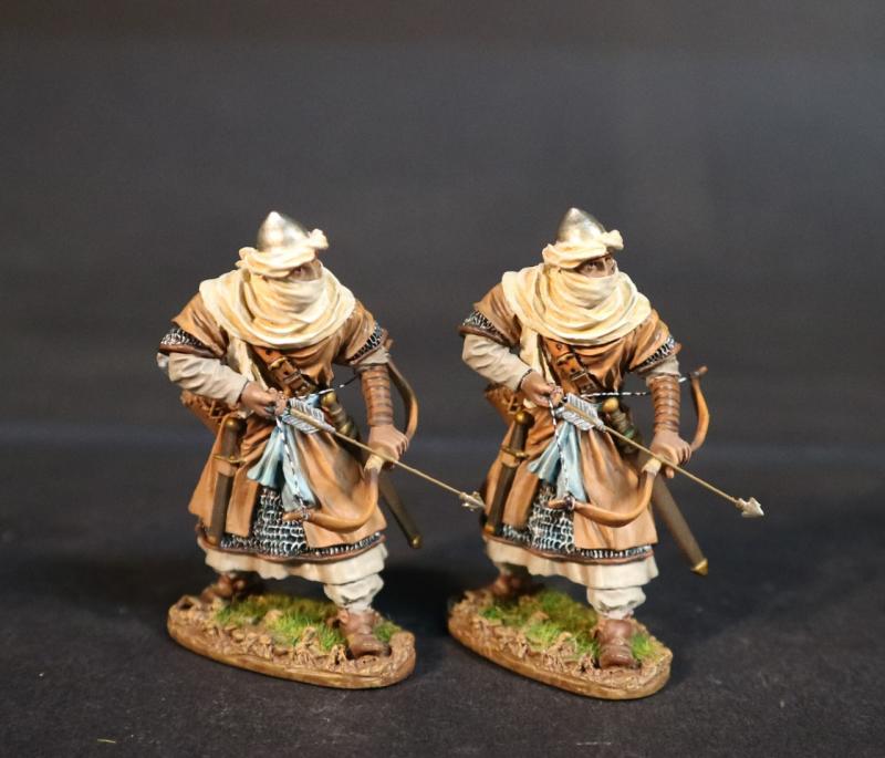 Almoravid Archers Standing with Drawn Bow Pointing Downwards (Tan Robes), The Almoravids, El Cid and the Reconquista, The Crusades--two figures #1
