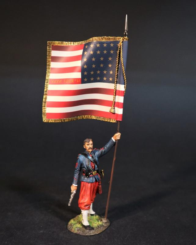 Standard Bearer with United States flag, The 14th Regiment, New York State Militia, The First Battle of Bull Run, 1861, The ACW--single figure #1