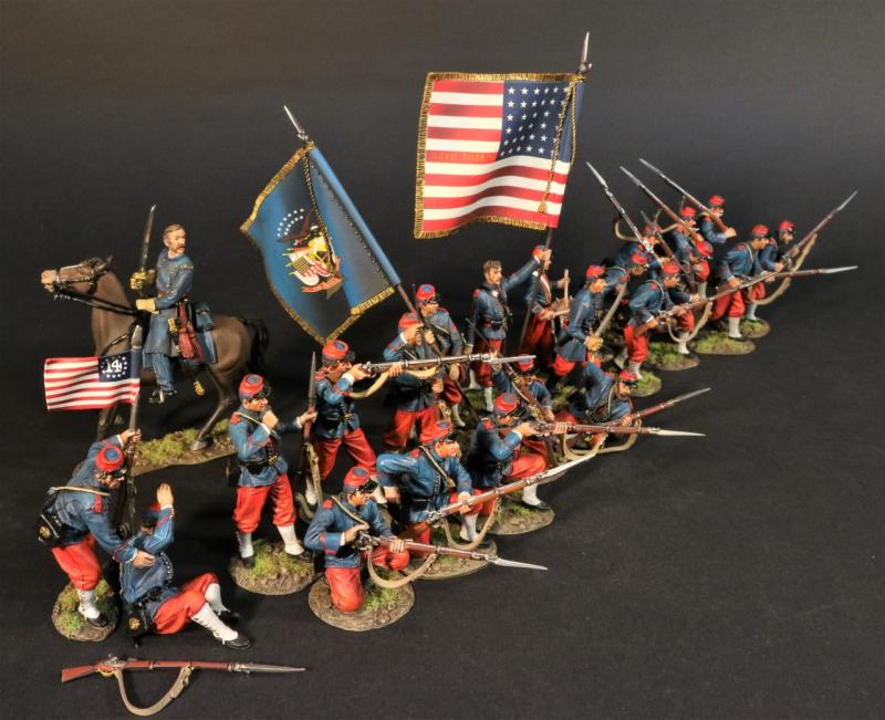 Standard Bearer with United States flag, The 14th Regiment, New York State Militia, The First Battle of Bull Run, 1861, The ACW--single figure #3