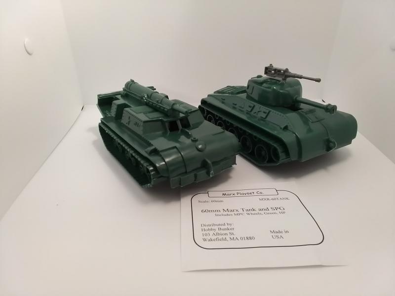 60mm US Tank and SPG - Green, Hard Plastic -- Limited Quantities! #1