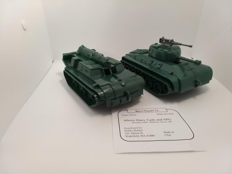 60mm US Tank and SPG - Green, Hard Plastic -- Limited Quantities! #2