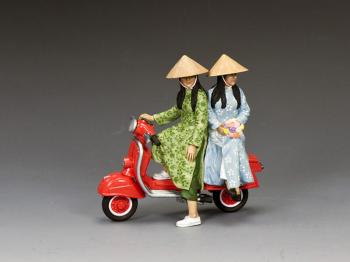 The Red Vespa Girls--Two Vietnamese ladies on Vespa The Red Vespa Girls--Two Vietnamese ladies on Vespa #46237