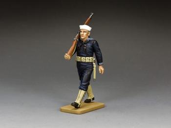 Image of U.S. Bluejacket Marching with Rifle--Single Figure