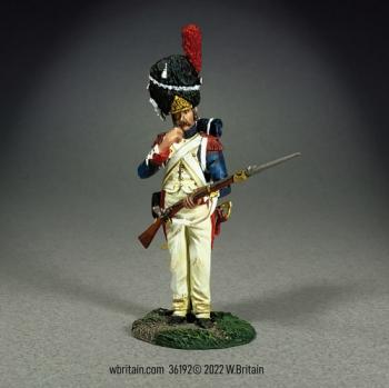 Image of French Imperial Guard Tearing Cartridge--single figure