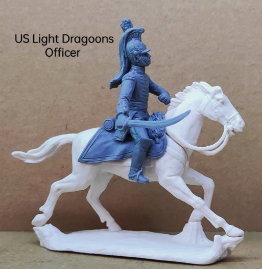 U.S. Light Dragoons--makes five mounted figures--1 mounted officer and 4 mounted troopers #3