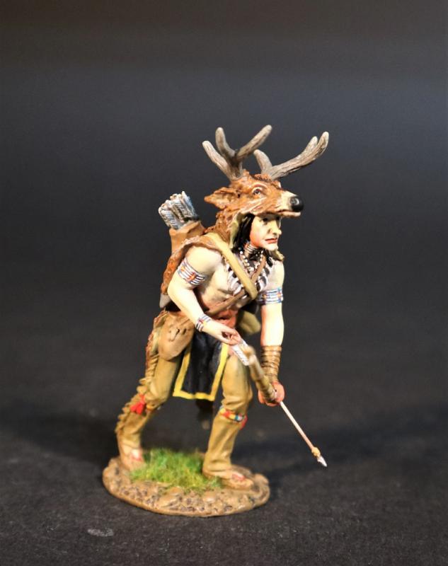 Beothuk Warrior Archer Wearing Deerskin with Antlers, Skraelings, The Conquest of America--single figure #1