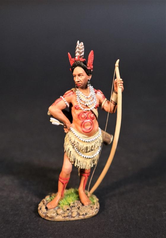 Powhatan Warrior Leaning on Bow, The Powhatan, The Conquest of America--single figure #1