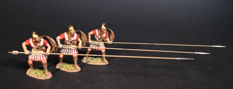 Three Phalangites with White Shields, The Macedonian Phalanx, Armies and Enemies of Ancient Greece and Macedonia--three figures with pikes #2