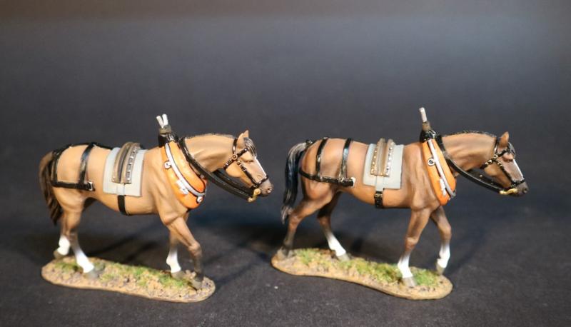 Two Horses for Carts or Wagons (BAL-11 & BAL-12), The Eighteenth Century Collection--two horse figures #1