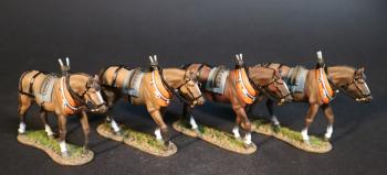 Image of Four Horses for Carts or Wagons (two each of BAL-11 & BAL-12), The Eighteenth Century Collection--four horse figures Image of Four Horses for Carts or Wagons (two each of BAL-11 & BAL-12), The Eighteenth Century Collection--four horse figures