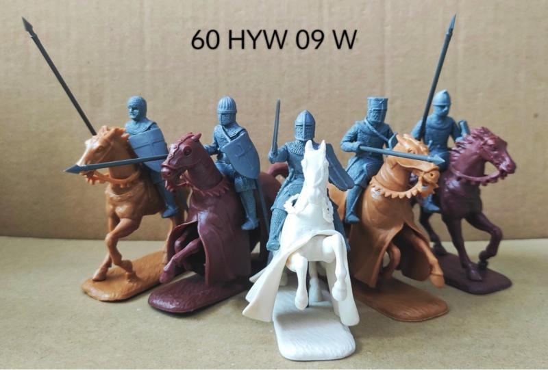 Mounted Men-at-Arms in Chainmail Armor (Black Steel color) makes 5 figures.  #1