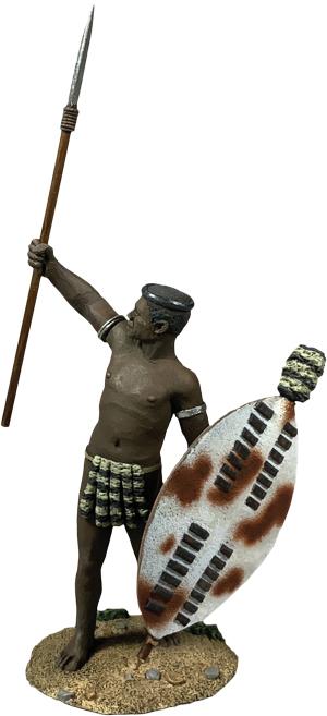 Zulu Warrior Signaling, 1879 - Spear raised #2