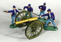 Napoleon Cannon with 4 Man Union Artillery Crew #1