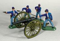 10 Pound Parrott Cannon with 4 Man Union Artillery Crew #1