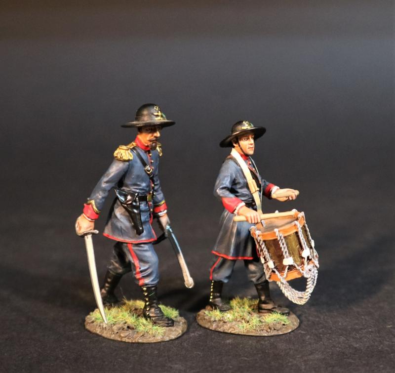 Infantry Officer and Drummer, The 39th New York Volunteer Infantry Regiment, The First Battle of Bull Run, 1861, The ACW--two figures #1