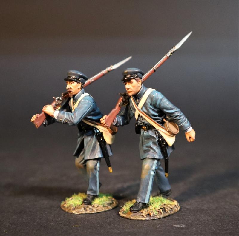 Two Infantry Marching, Company E, The Emerald Guard, 33rd Virginia Regiment, The Army of the Shenandoah First Brigade, The First Battle of Manassas, 1861, ACW, 1861-1865--two figures #1