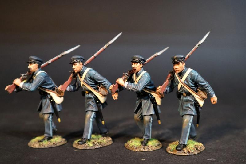 Four Infantry Marching, Company E, The Emerald Guard, 33rd Virginia Regiment, The Army of the Shenandoah First Brigade, The First Battle of Manassas, 1861, ACW, 1861-1865--four figures #1