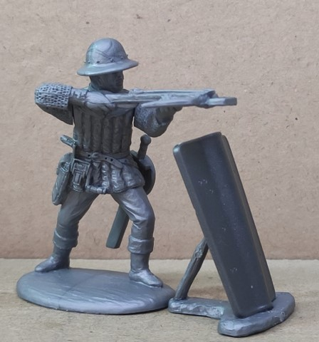 Mercenary Crossbowmen (Steel color)--9 model soldiers comprising of 1 officer and 8 crossbowmen #2