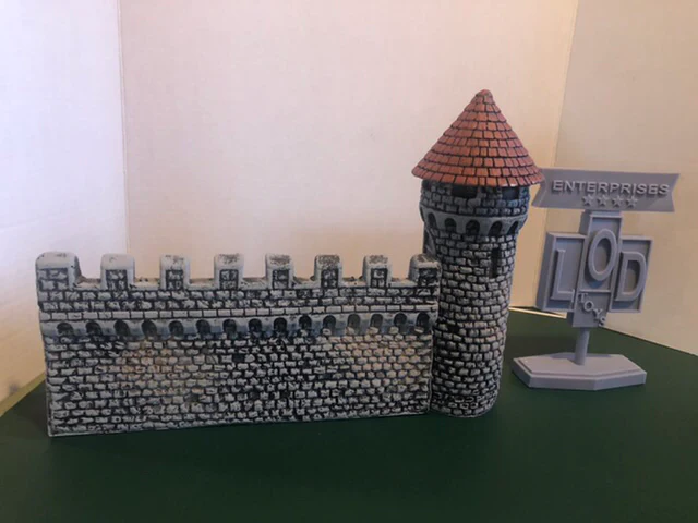 Fortified Abbey Individual Wall and Tower #2