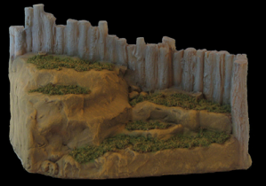 Image of Fort Apache 1876 #09 Rock with Stockade 9" x 5" x 6"--single foam piece--AWAITING RESTOCK! 