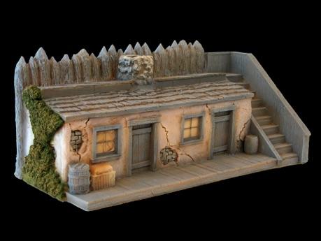 Fort Apache 1876 #06 Adobe Barracks with Porch 14" x 6" x 6"--single foam piece--Restock will take two to three months. #1