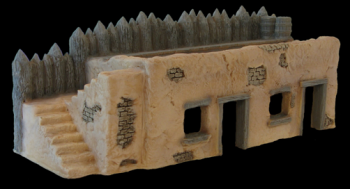 Fort Apache 1876 #07 Adobe Barracks with Adobe Stairs 16" x 6" x 6"--single foam piece--AWAITING RESTOCK. #0